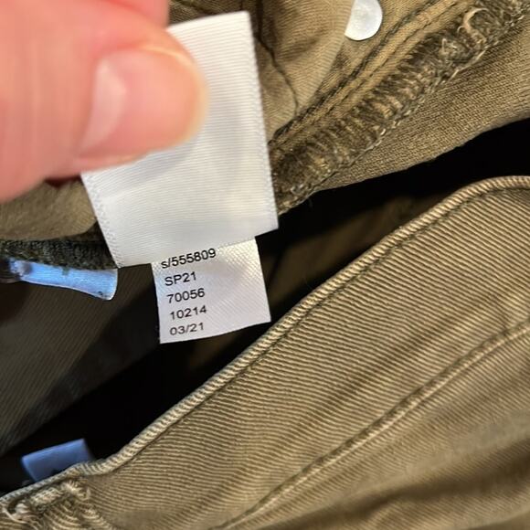 LOFT Olive Green High Waist Skinny Ankle Jeans Size 14 - Picture 6 of 12